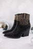 Maya Black Rhinestone Ankle Boots