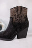 Maya Black Rhinestone Ankle Boots