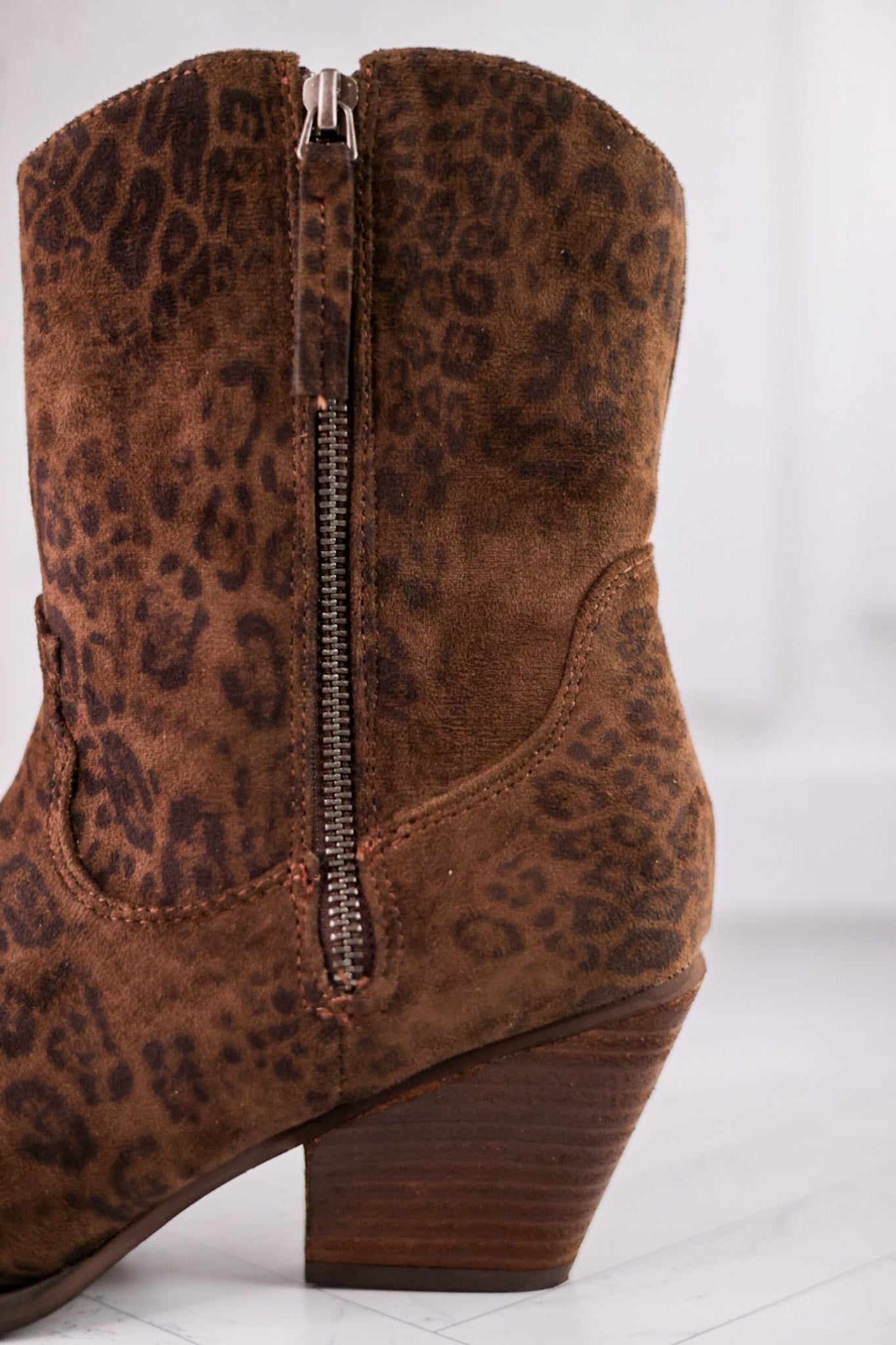 Jimi Black Leopard Ankle Boots