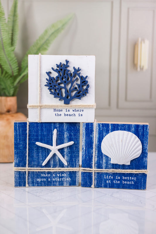 Nautical Wood Sitters (3 Styles)