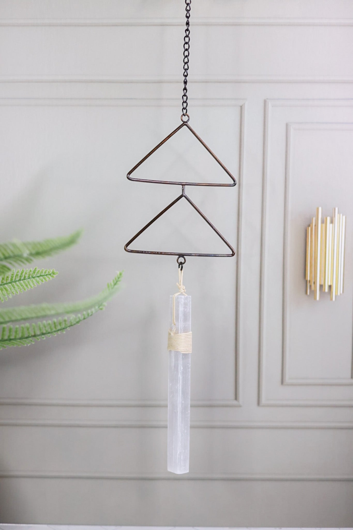 Selenite Antique Metal Wall Hanging