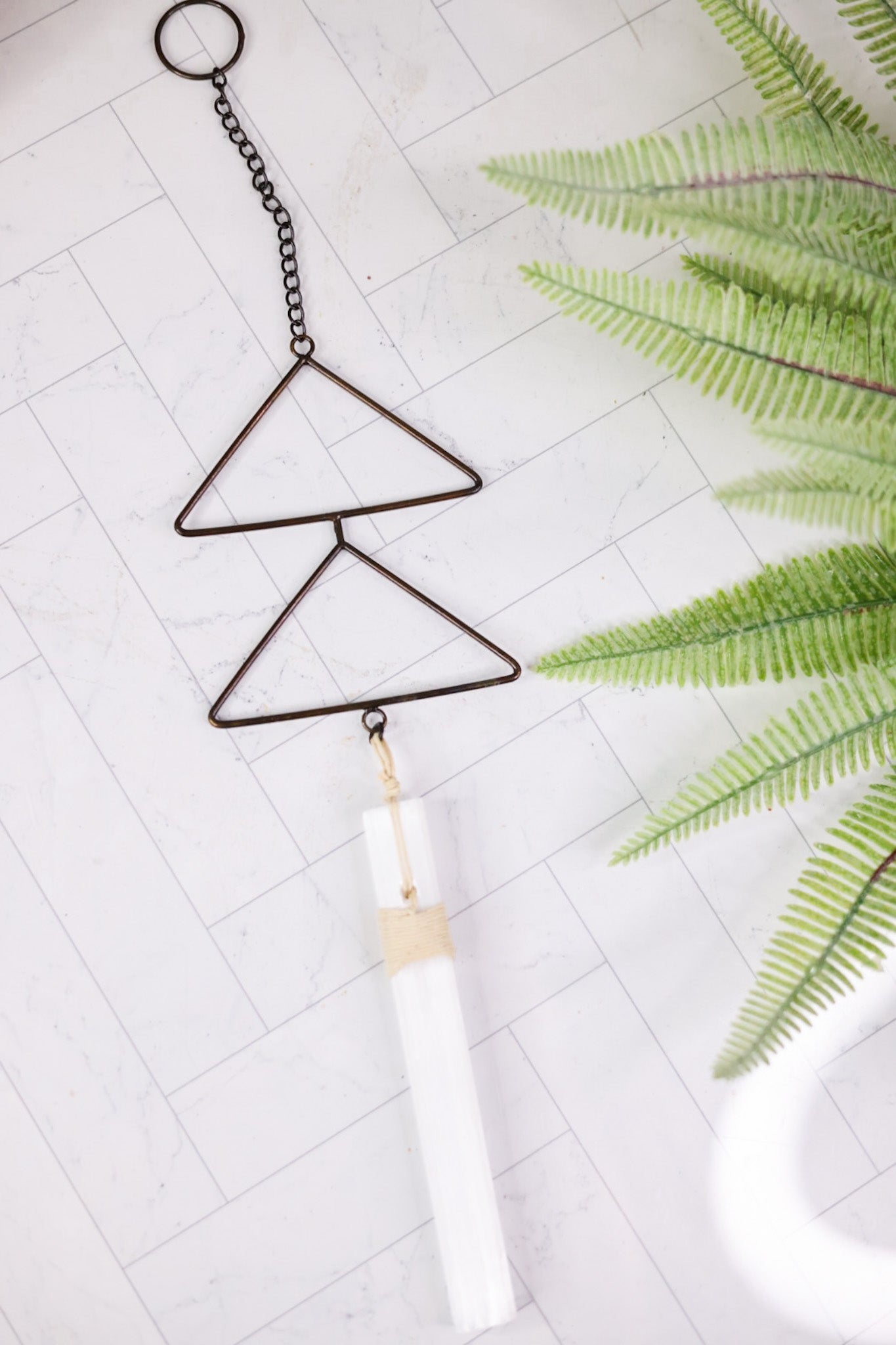 Selenite Antique Metal Wall Hanging