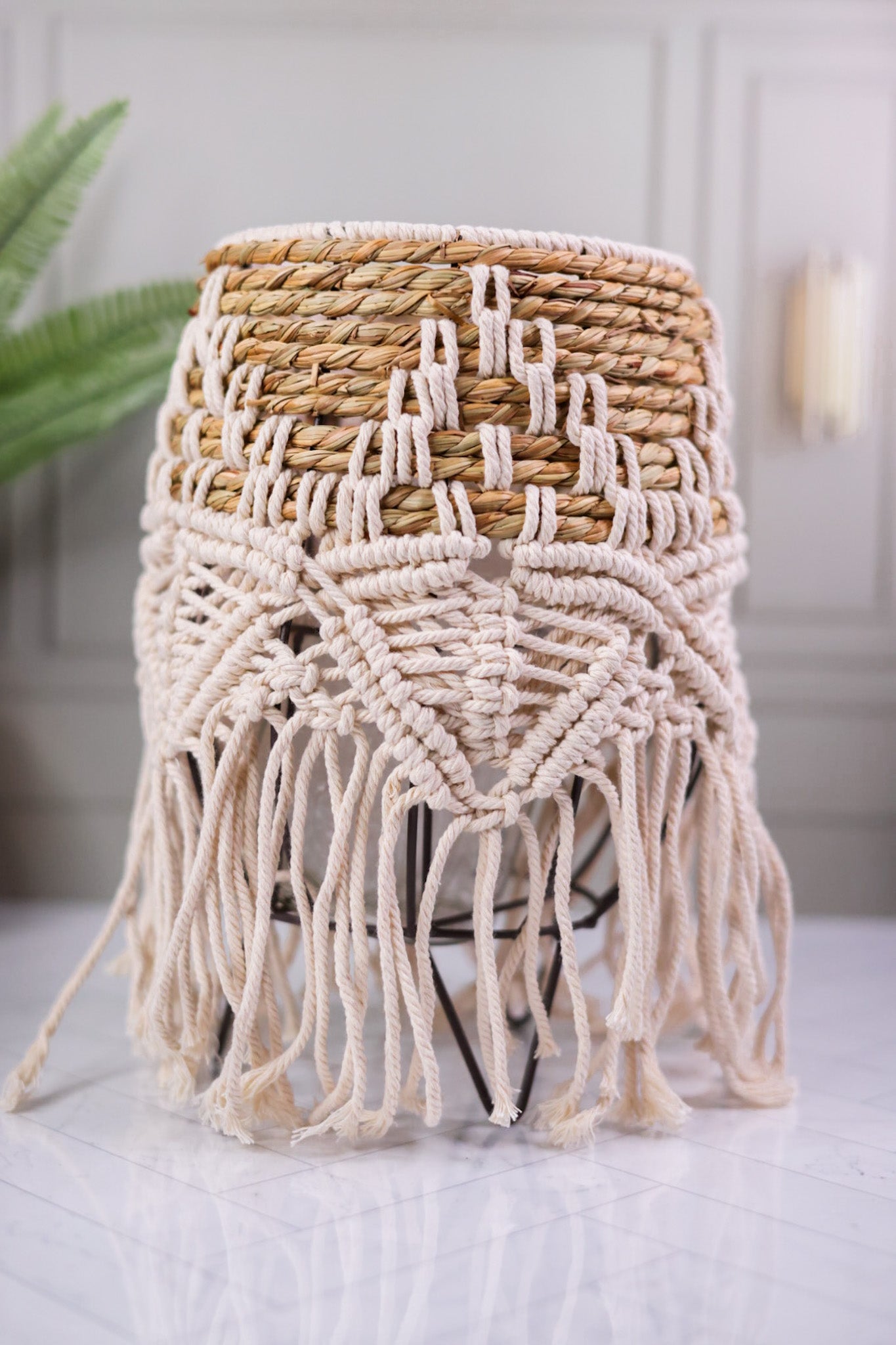 Natural Seagrass Lantern