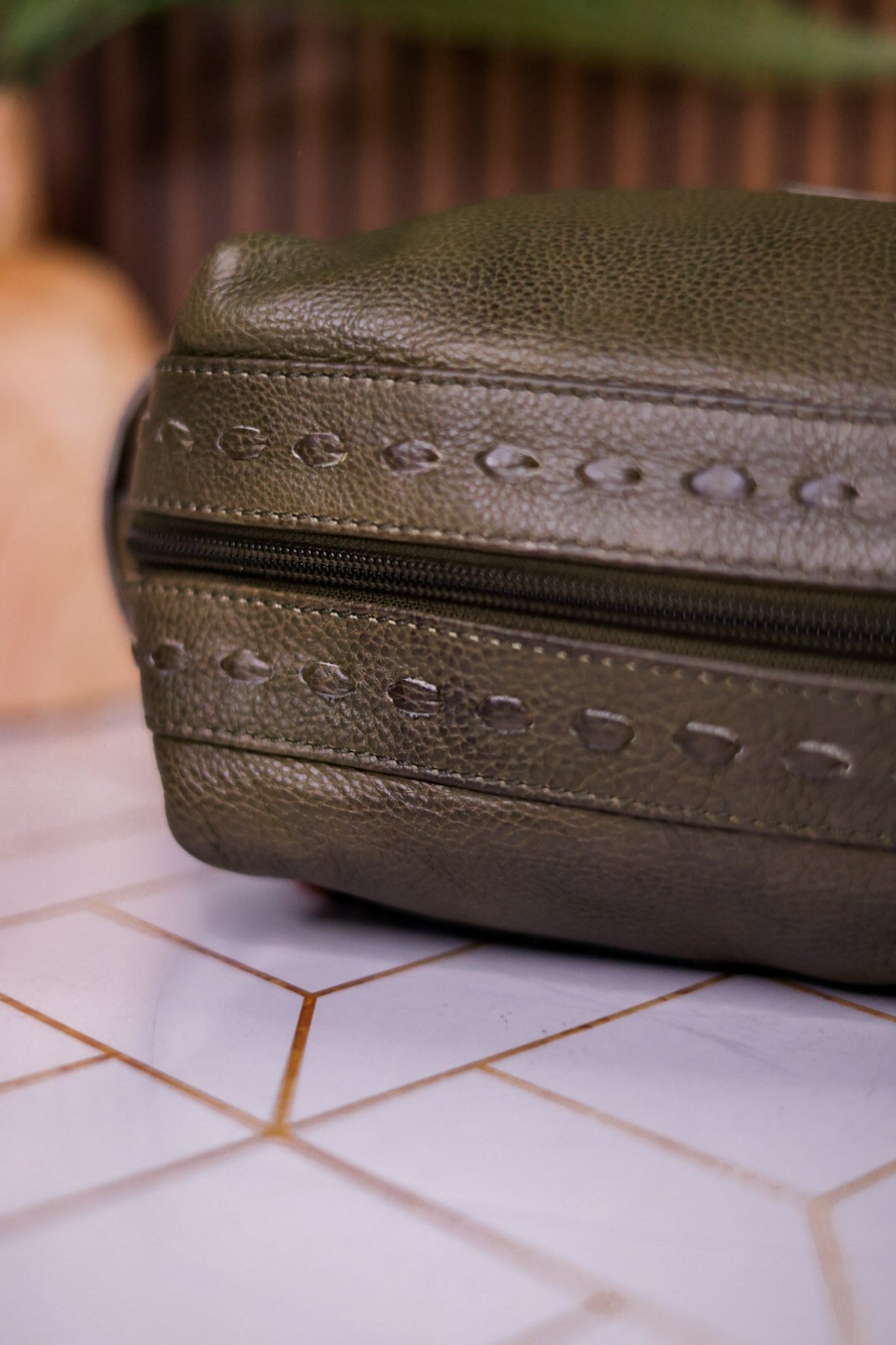 Moss Green Roff Trail Toiletries Bag
