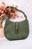 The Luca Suede Crossbody Bag In Moss Green