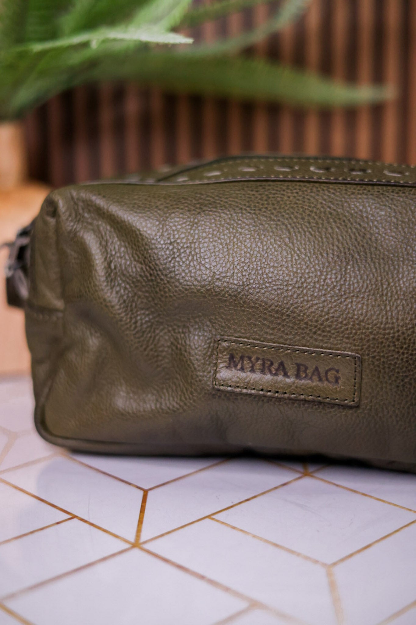 Moss Green Roff Trail Toiletries Bag