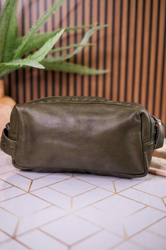 Moss Green Roff Trail Toiletries Bag