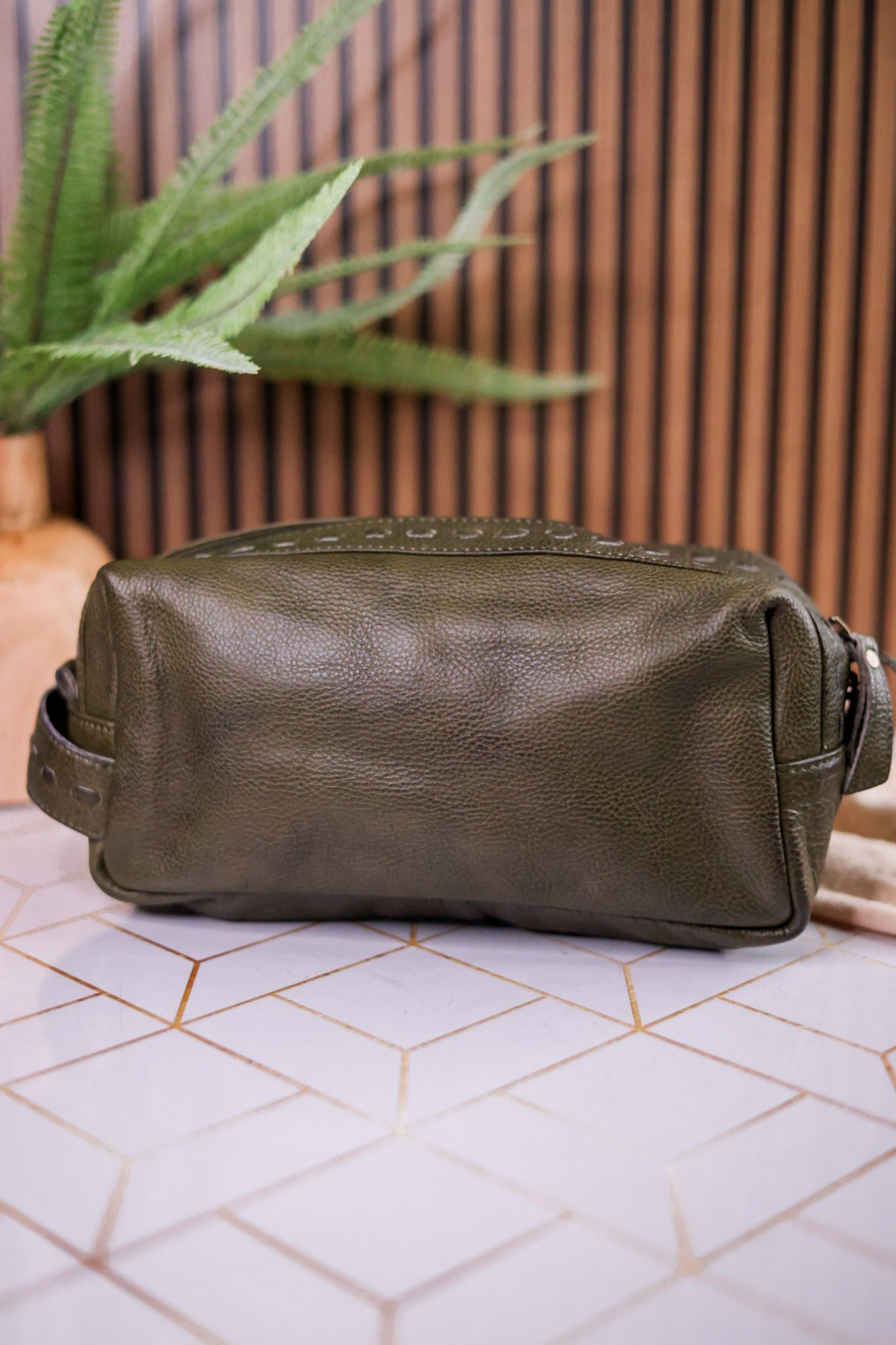 Moss Green Roff Trail Toiletries Bag