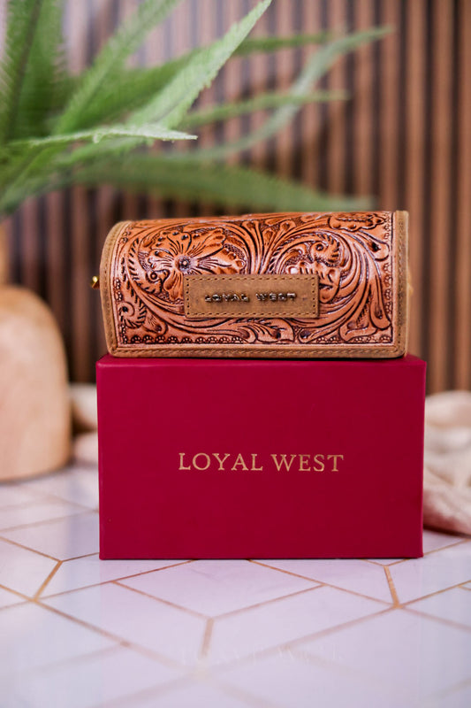 Canyon Jewelry Case in Hand Tooled Leather