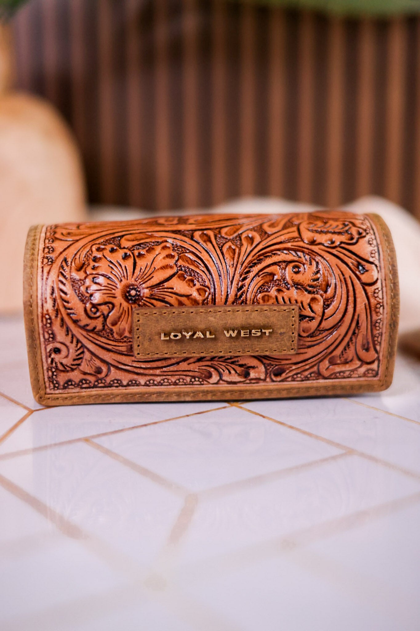 Canyon Jewelry Case in Hand Tooled Leather