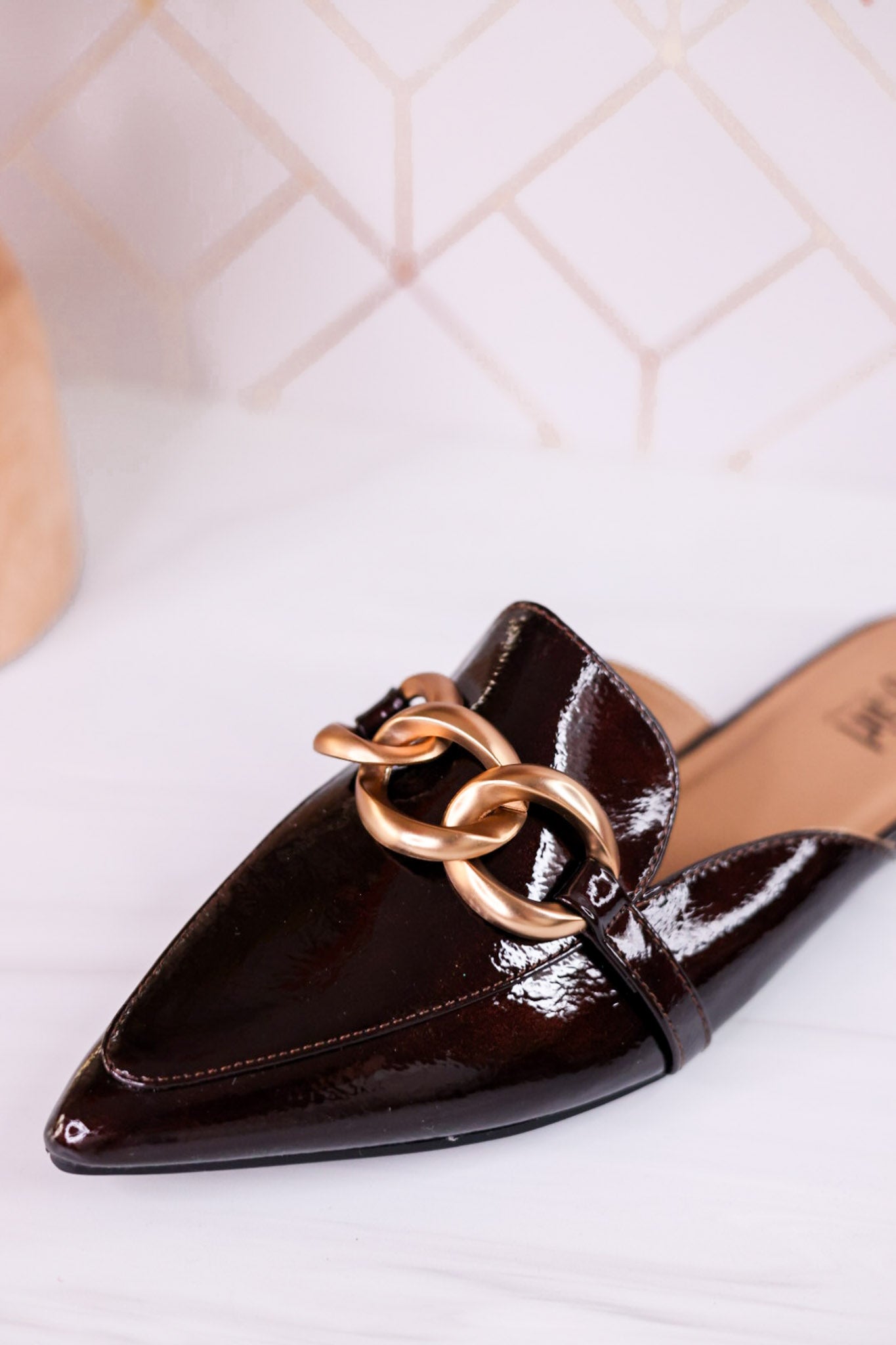 Playin For Keeps Merlot Patent Leather Mules
