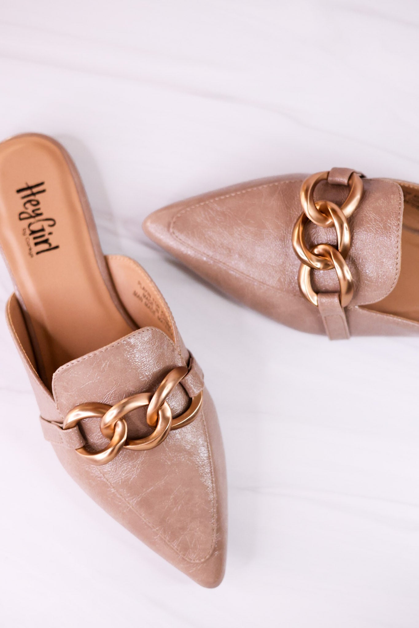 Playin For Keeps Taupe Mules