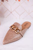 Playin For Keeps Taupe Mules