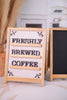 Wooden Tabletop Reversible Coffee/Chalkboard Sign (Two Styles)