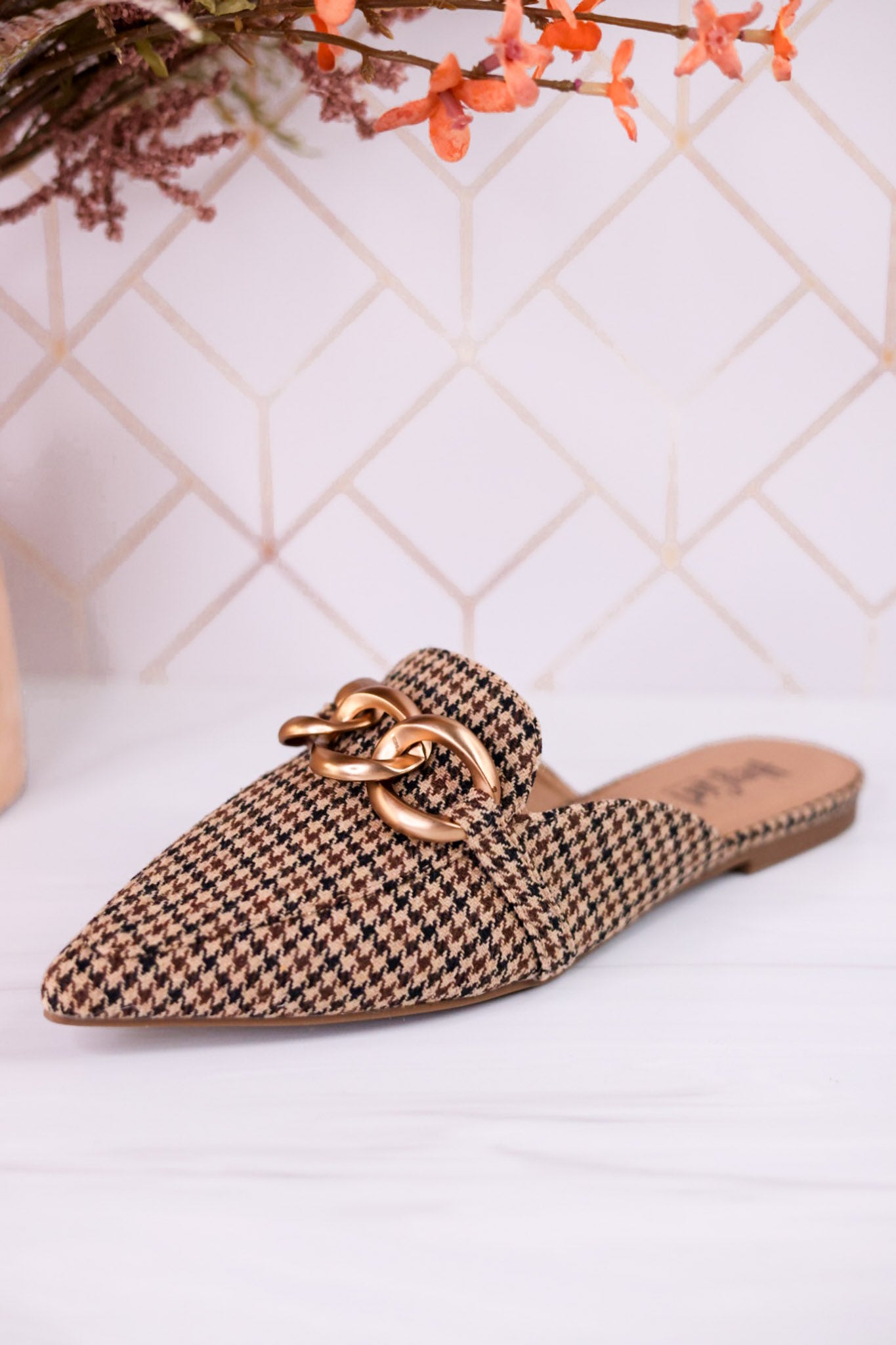 Playin For Keeps Houndstooth Mules