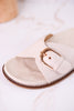 "Passport" Ivory Sandals With Buckle Strap FINAL SALE