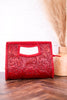 The Alma Tooled Red Leather Crossbody Bag