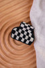 Black and White Checkered Hair Clip