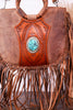 Sedona Calfskin Bag with Tassels and Turquoise