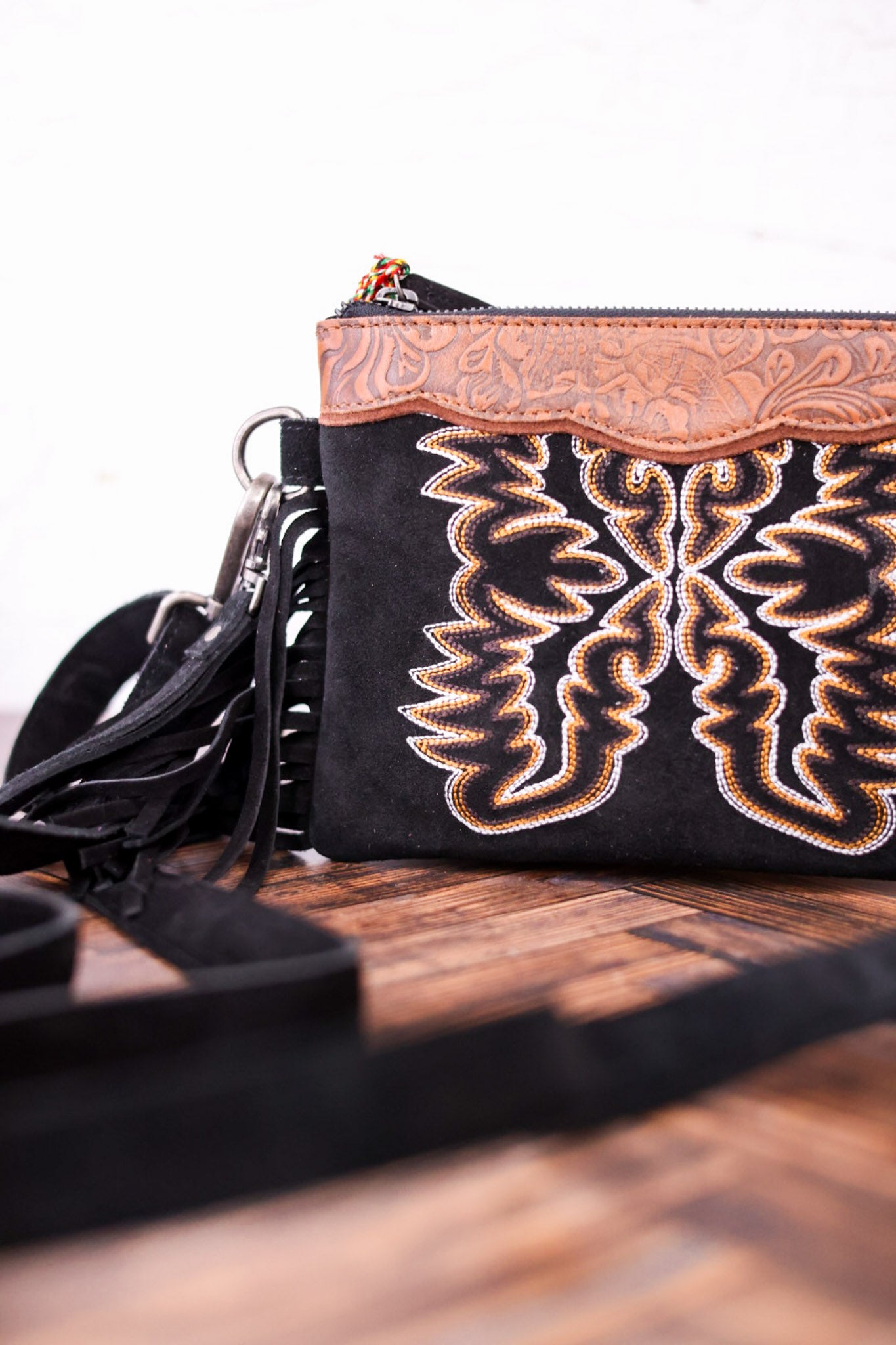 Desert Wing Black Crossbody Bag