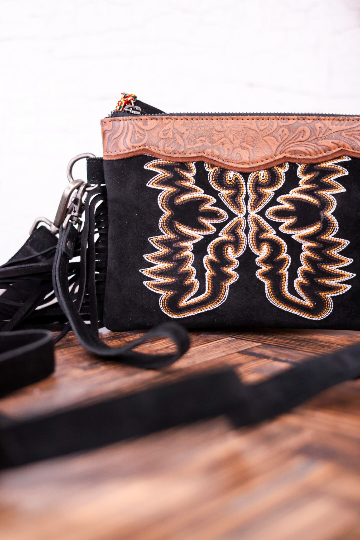 Desert Wing Black Crossbody Bag