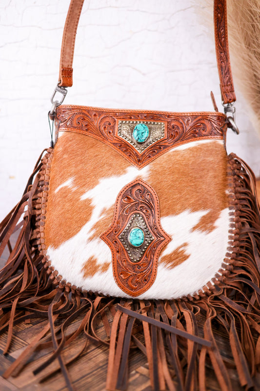 Mojave Tassel Bag with Turquoise Accents