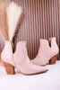 Smoke Show Cream Faux Leather Booties