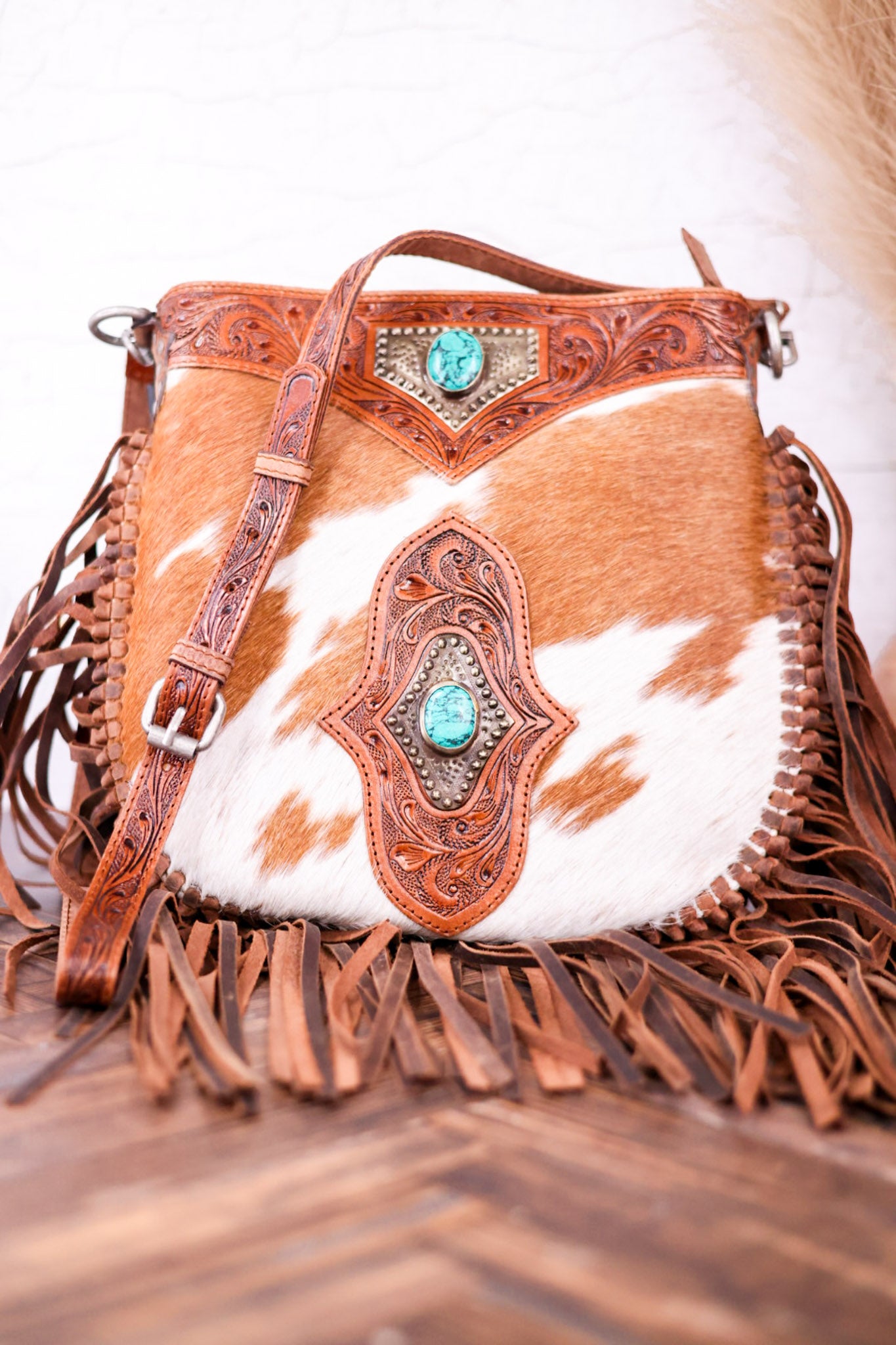 Mojave Tassel Bag with Turquoise Accents