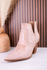 Smoke Show Cream Faux Leather Booties