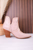 Smoke Show Cream Faux Leather Booties