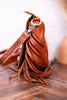 Boho Leather Purse with Tassels and Turquoise Accents