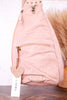 Floral Embossed Beige Leather Sling Bag