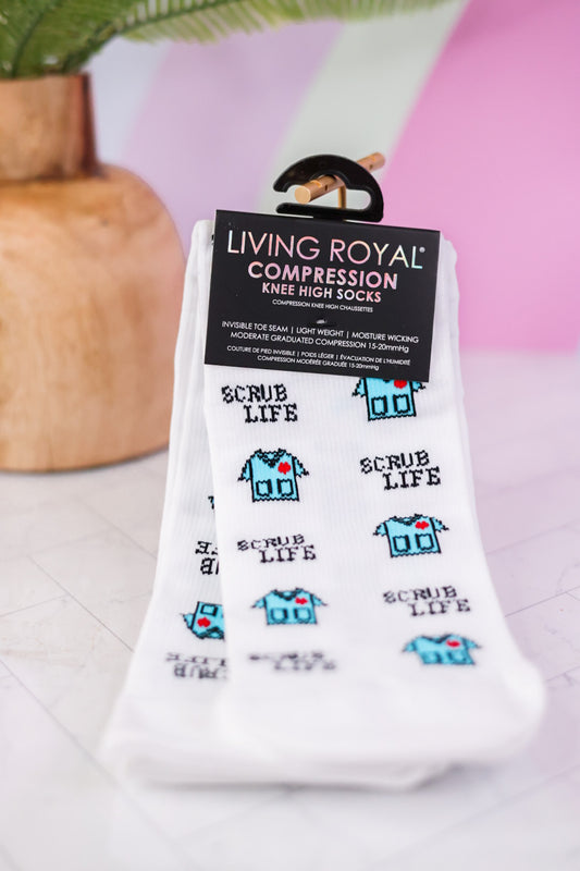 Scrub Life Knee High Compression Socks