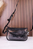 The Jessica Clear Crossbody Bag With Black Glitter Outline