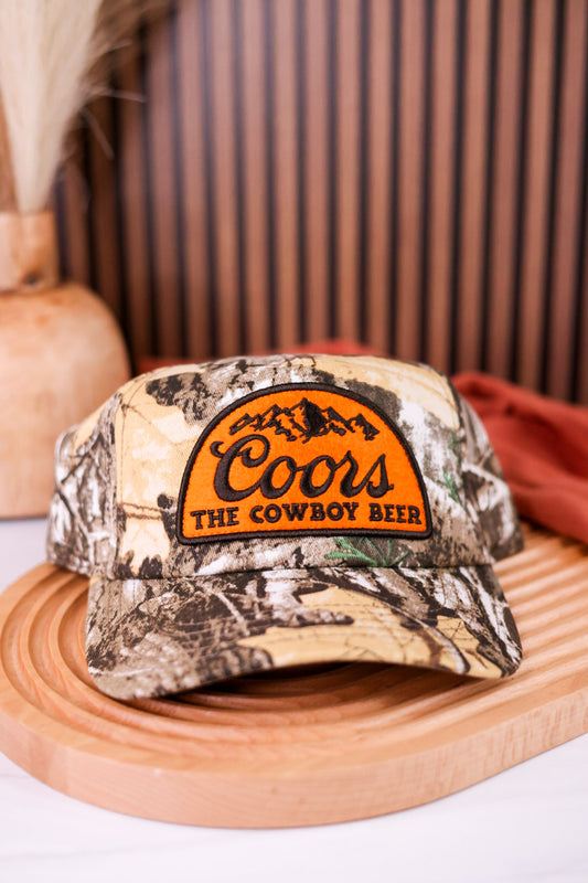 Coors "The Cowboy Beer" Camo Trucker Hat