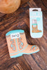 Boot Scootin' Turquoise Slim Can Coolie