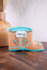 Boot Scootin' Turquoise Can Coolie W/ Card Pocket