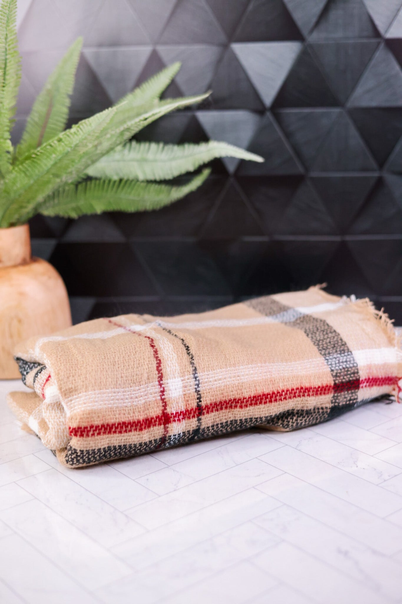 Plaid Blanket Scarf (Two Colors)