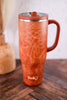 Saddle Stitch Cognac 40oz Mega Mug