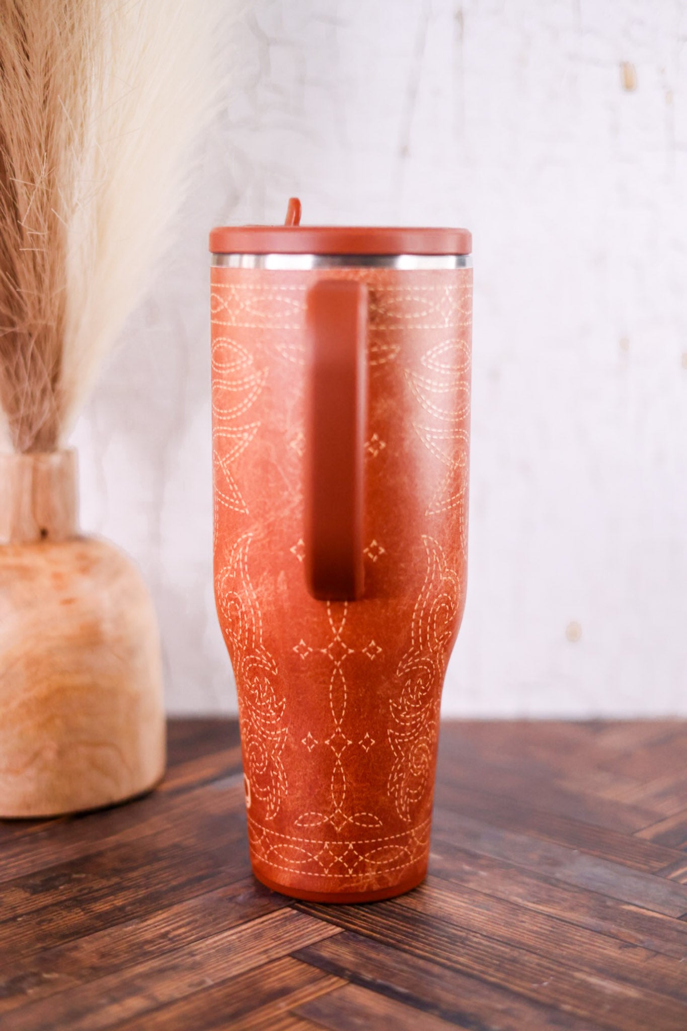 Saddle Stitch Cognac 40oz Mega Mug