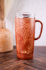 Saddle Stitch Cognac 22oz Travel Mug