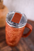 Saddle Stitch Cognac 22oz Travel Mug