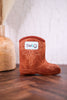 Saddle Stitch Cognac Slim Can Coolie