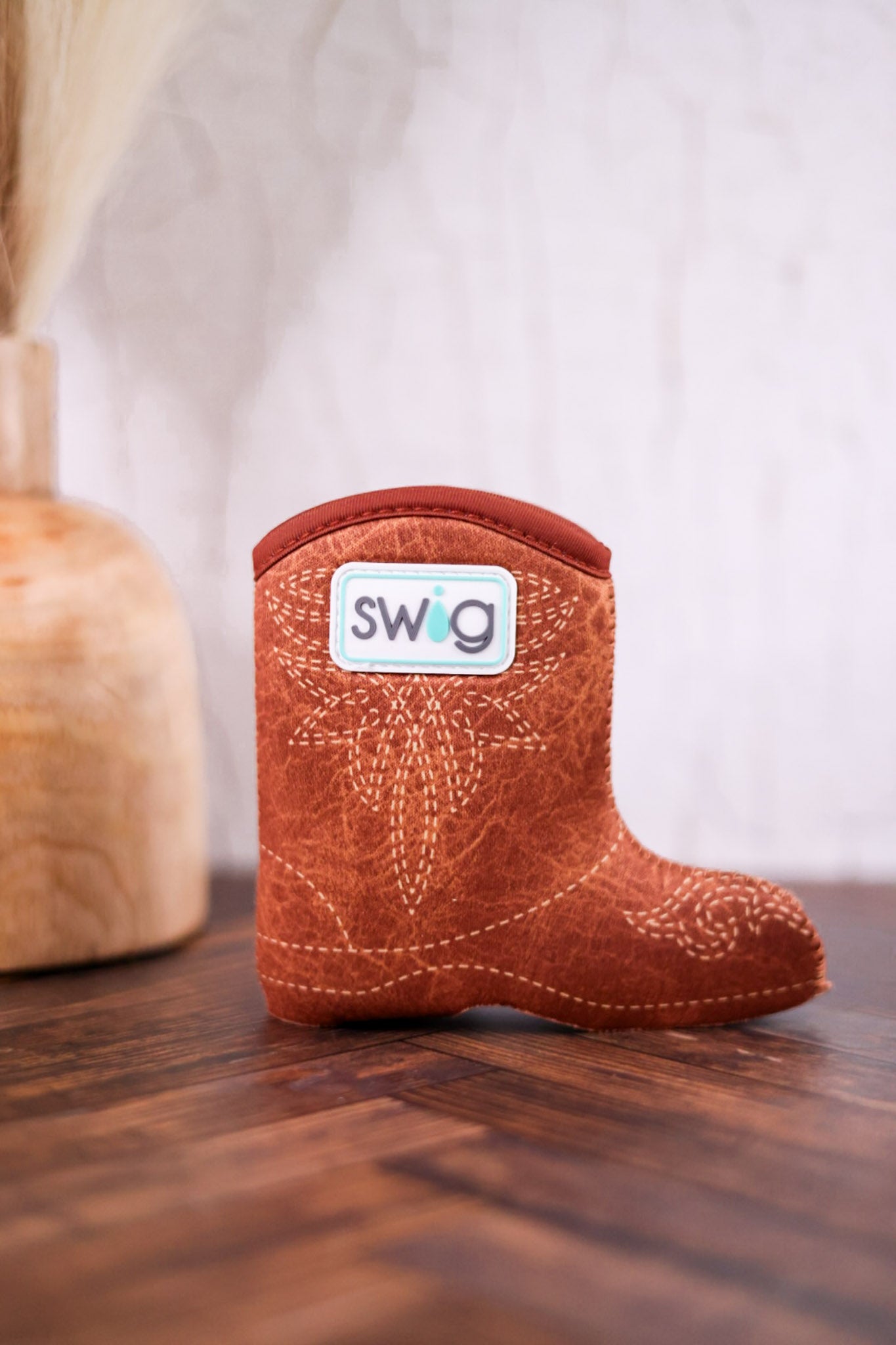 Saddle Stitch Cognac Slim Can Coolie