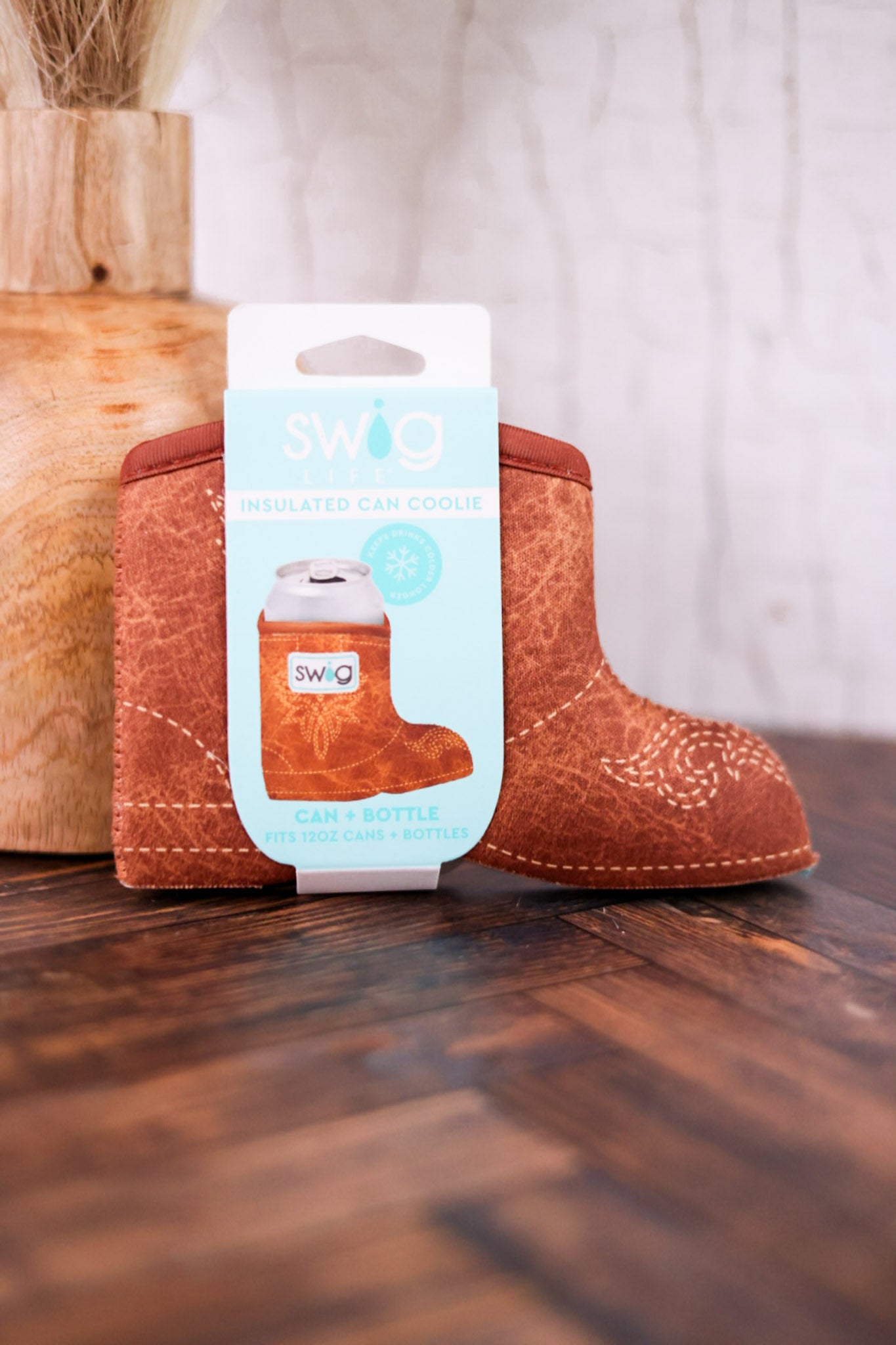 Saddle Stitch Can Coolie W/ Card Pocket