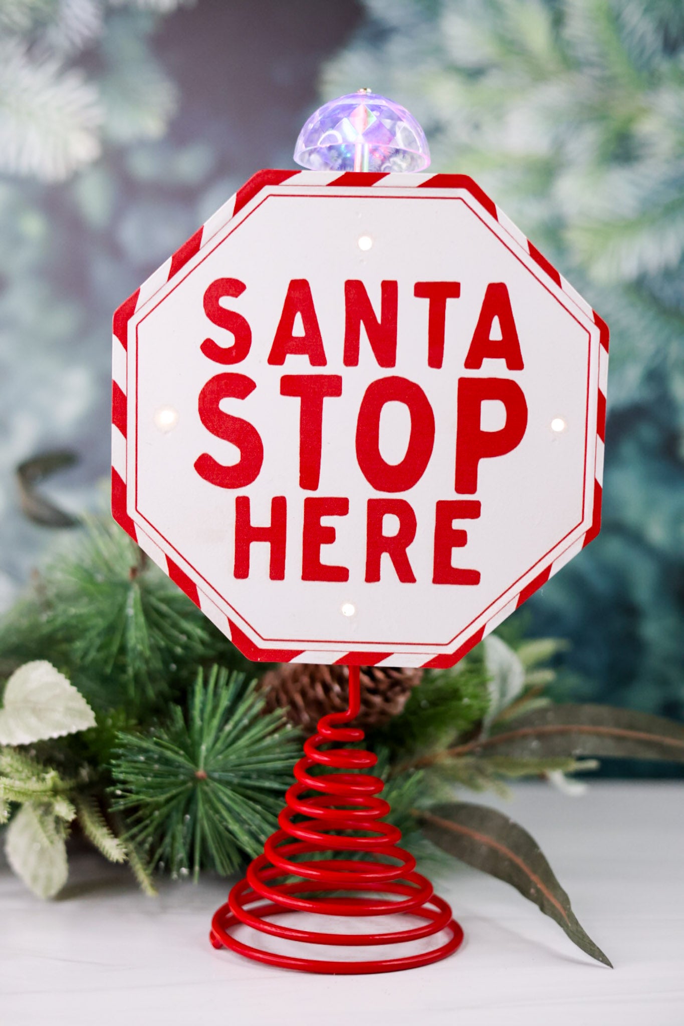 LED Lite Up Projection Christmas Tree Topper