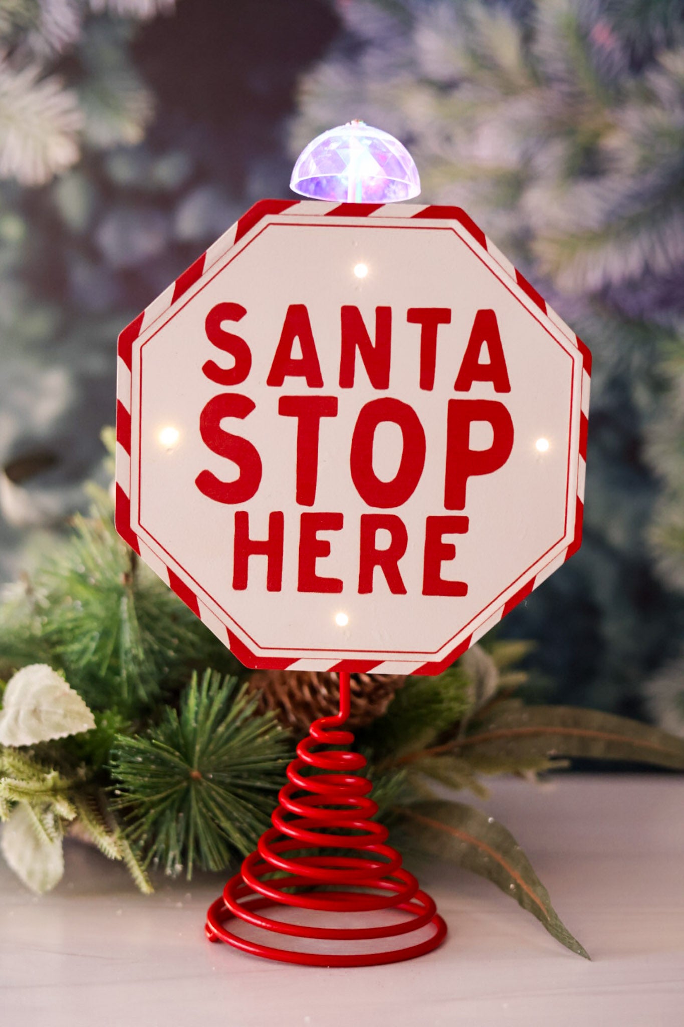 LED Lite Up Projection Christmas Tree Topper