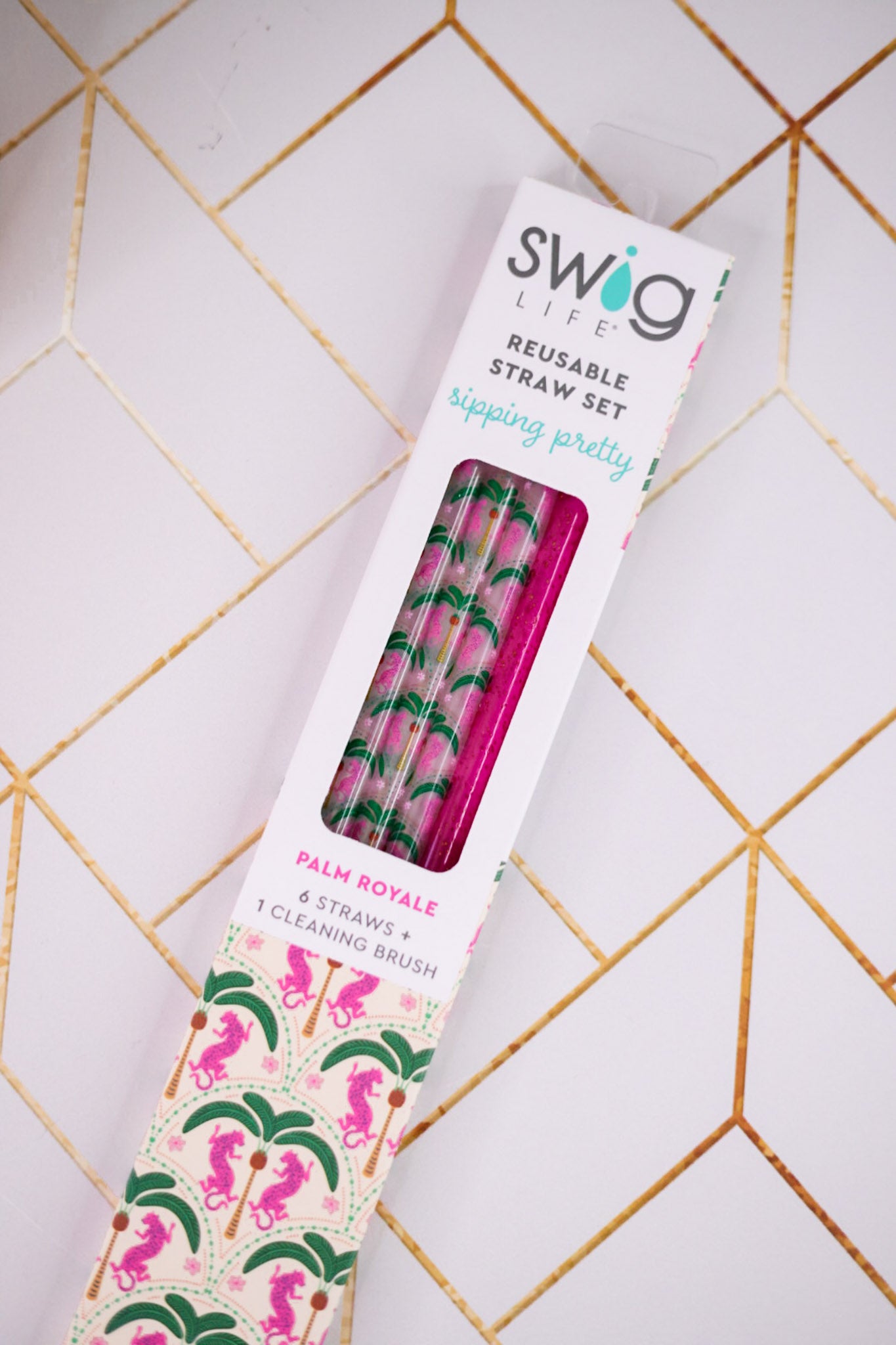 Palm Royale Reusable Straw Set