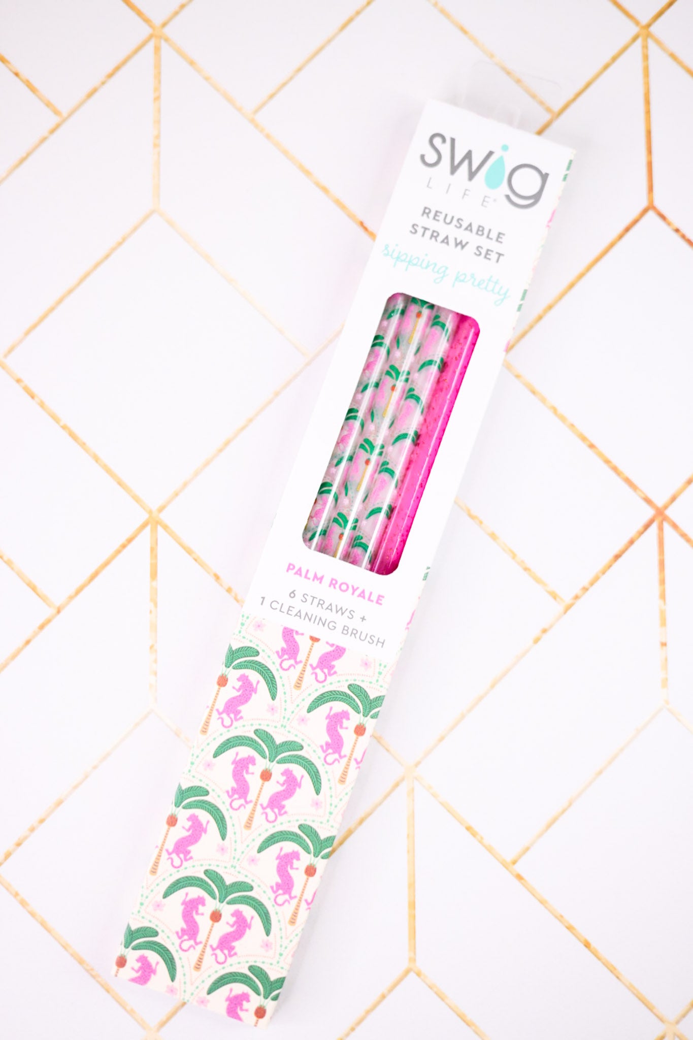 Palm Royale Reusable Straw Set