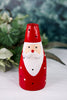 Small Tin LED Light Up Santa Candlestick Holder